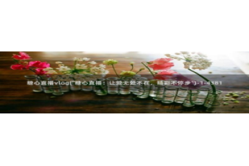 vlog糖心视频：糖心直播vlog(\
